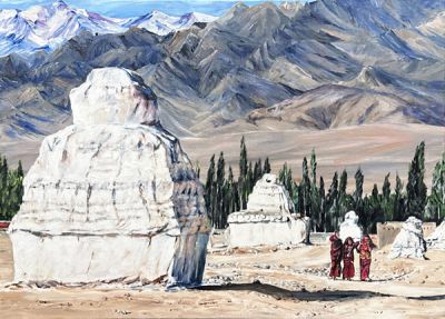 Klosterweg 70x50 Acryl auf Leinwand
